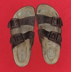 Genuine Birkenstock Arizona Mocha Leather Sandals